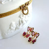 Watermelon Tourmaline Double Butterfly Earrings - Le Papillon Earrings