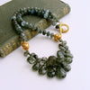 Tourmilated Moss Aquamarine Briolette Choker Necklace - Marjory Necklace
