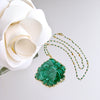 Malachite Pendant Satellite Malachite Chain Necklace - Melia Necklace