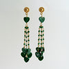 Malachite Hearts Duster Tassel Earrings -  Monique II Duster Earrings