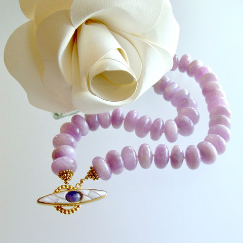 Orchid Kunzite Choker Necklace - Orianne IV Necklace