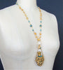 #7 Rosalie Necklace - Citrine Apatite Chatelaine Perfume Bottle Necklace