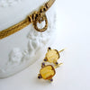 #3 Citerna Earrings - Citrine Glass Intaglio Amethyst Earrings