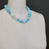 #9 Amanda Choker Necklace - Amazonite With Abalone Inlay Toggle