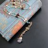 #6 Étaín Necklace - Turquoise Garnet Keshi Pearls Austro Hungarian Swan Fob