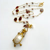 #1 Guinevere II Necklace - Garnet Pearls Chatelaine Pearl Scent Bottle
