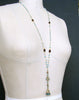#8 Étaín Necklace - Turquoise Garnet Keshi Pearls Austro Hungarian Swan Fob