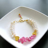 #4 Valentina II Bracelet - Pink Sapphires Coin Pearls