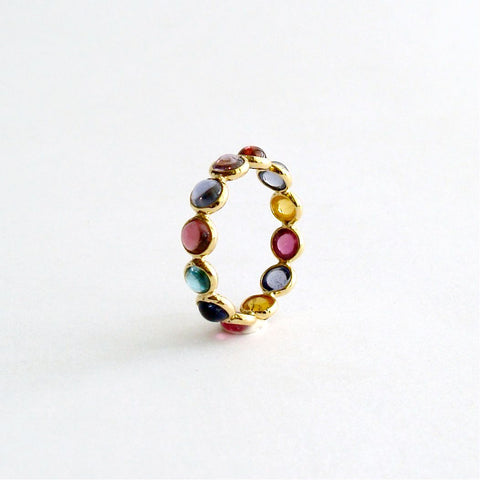 #1 Confetti Ring - Tourmaline Stacking Ring