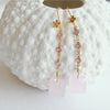 Emerald Cut Rose Quartz - Audrey Rose Duster Earrings