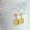 Grecian Goddess Intaglios Citrine Post Earrings - Boccadasse Earrings