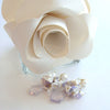Scorolite Kite Cut Earrings Tanzanite Moonstone Amethyst Keshi Pearls Clusters - Isabelle Earrings