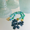 Kyanite Turquoise & Chrysoprase Statement Necklace - Lala II Necklace