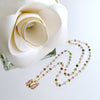 Tourmaline Butterfly Pendant Tourmaline Beaded Chain - Le Papillon XXIII Necklace