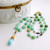 Chrysoprase Coins Peruvian Blue Opal Kyanite Necklace - Molly II Necklace