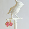 Napoleonic Bee Salmon Pink Intaglios Earrings - Peu d’Abelle Earrings