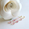 Triple Pink Afghan Tourmaline Cascading Hearts Earrings - Allison II Earrings