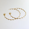 Inside Outside 14K Matte Gold Diamond Hoop Earrings - Ariana Earrings