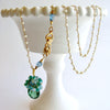 Blue Green Ametrine London Blue Topaz Green Onyx Hand Clasp Cluster Necklace - Bella Cluster Necklace