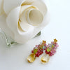 Citrine, Blue Topaz, Pink Topaz, Amethyst, Peridot and Iolite Cluster Earrings - Fleur II Earrings