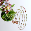 Pink Green Watermelon Tourmaline Butterfly Necklace - Papillon XX Necklace