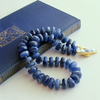 Kyanite Slices Choker Necklace Blue Chalcedony & MOP Inlay Toggle - Livie Choker Necklace