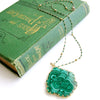 Malachite Pendant Satellite Malachite Chain Necklace - Melia Necklace