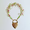 Rock Crystal Peridot Topaz Cluster Bracelet Padlock Heart - Posey Bracelet