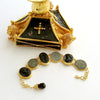 Venetian Glass Cameo Intaglio Bracelet Ancient Roman Coins - Roma Bracelet II