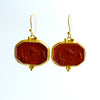 #1 Leone E Cherubino Earrings - Venetian Glass Intaglios