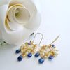 #4 Laudine Earrings - Tanzanite Opal Cluster Chandelier Earrings