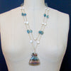 #5 Celestina Layering Necklaces - Fluorite Freshwater Baroque Pearls