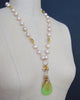 #7 Marjory Necklace Opaline Scent Bottle Peridot Pink Pearls