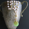 #3 Marjory Necklace Opaline Scent Bottle Peridot Pink Pearls