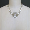 #5 Claire Necklace - Rock Crystal Victorian Silver Paste Pendant