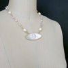 #7 La Finesse Armorial Monogram Gaming Token Necklace - Lavender Moon Quartz