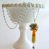 Moss Aquamarine, Sunstone, Spessartite, Hessonite Clusters and Agate Pendant Necklace - Abbi II Necklace