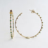 Inside Outside 14K Yellow Gold Emerald Hoop Earrings - Ariana II Emerald Earring