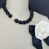12 Days of Christmas - Matte Black Onyx & Shell Pearl Choker Necklace - Brooke VI Necklace