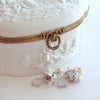 Scorolite Kite Cut Earrings Tanzanite Moonstone Amethyst Keshi Pearls Clusters - Isabelle Earrings
