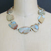 Snakeskin Jasper Amazonite Fossil Coral Necklace - Jessa IV Necklace