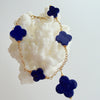 Lapis Quatrefoil Bracelet - Malou Bracelet
