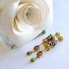 Tourmaline Slices Long Tourmaline Cluster Earrings - Tatiana IV Earrings