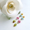 Watermelon Tourmaline Slices Peridot Pink Topaz Apatite Duster Earrings - Andrea II Earrings