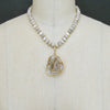 Champagne Mystic Moonstone With Removable Druzy Geode Pendant - Corine Choker Necklace