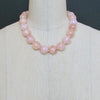 Morganite Beryl Pink Opal Inlay Toggle Choker Necklace - Dahlia IV Necklace