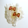Le Papillon Post Earrings - Watermelon Tourmaline Butterfly Slices