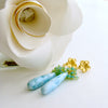Larimar With Aqua Opal Clusters Earrings  - Lumière de la Mer