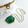 Malachite Pendant Satellite Malachite Chain Necklace - Melia Necklace