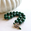 Malachite Choker Necklace With Sterling Malachite Toggle - Monique Necklace